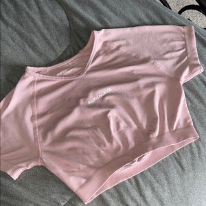 Alphalete Pink Short Sleeve Tee